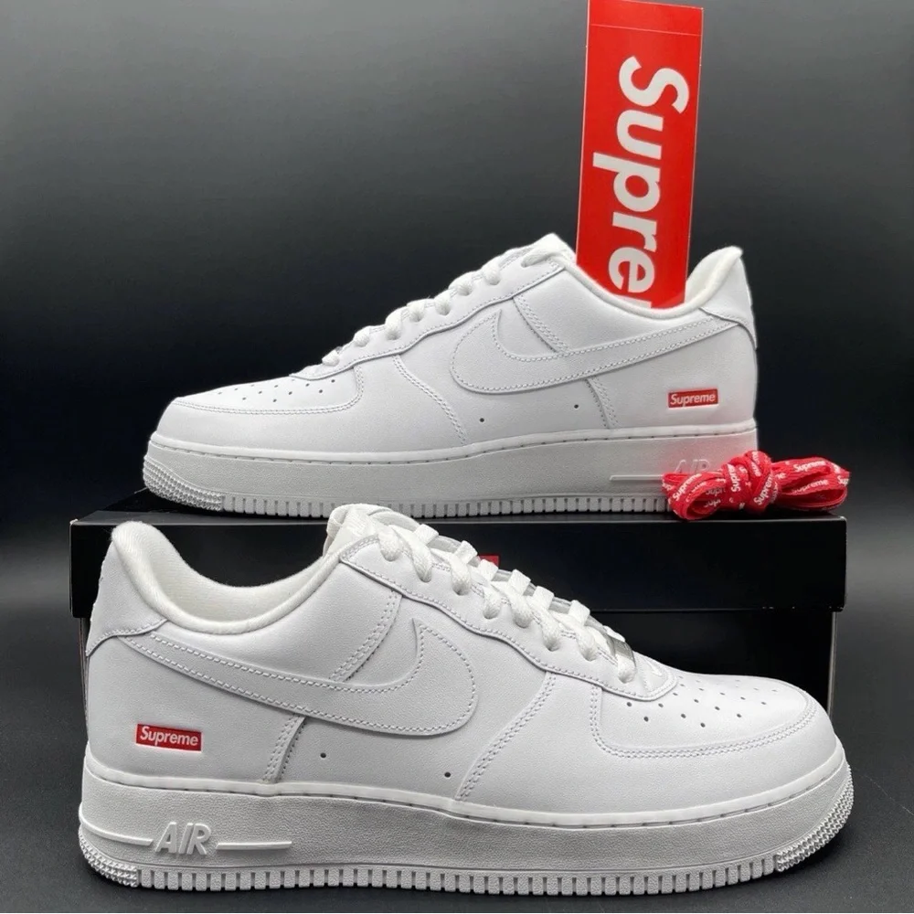 Nike Air Force 1 Low — White with Red Accent